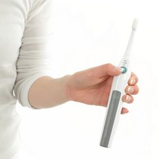 画像4: 【選べる！替えブラシ3パック付】超音波歯ブラシ スマイルエックス AU-300D グレー (4)