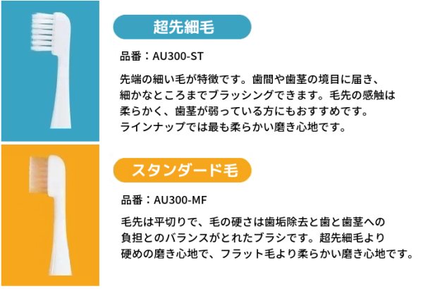 画像2: 【ネコポス限定】替えブラシ３パックセット　スマイルエックスAU-300D用 (2)