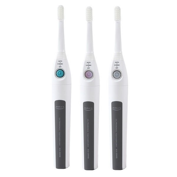 画像4: 【選べる！替えブラシ3パック付】超音波歯ブラシ スマイルエックス AU-300D グレー (4)
