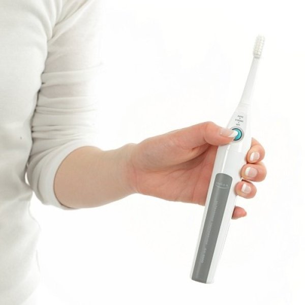 画像3: 【選べる！替えブラシ3パック付】超音波歯ブラシ スマイルエックス AU-300D グレー (3)